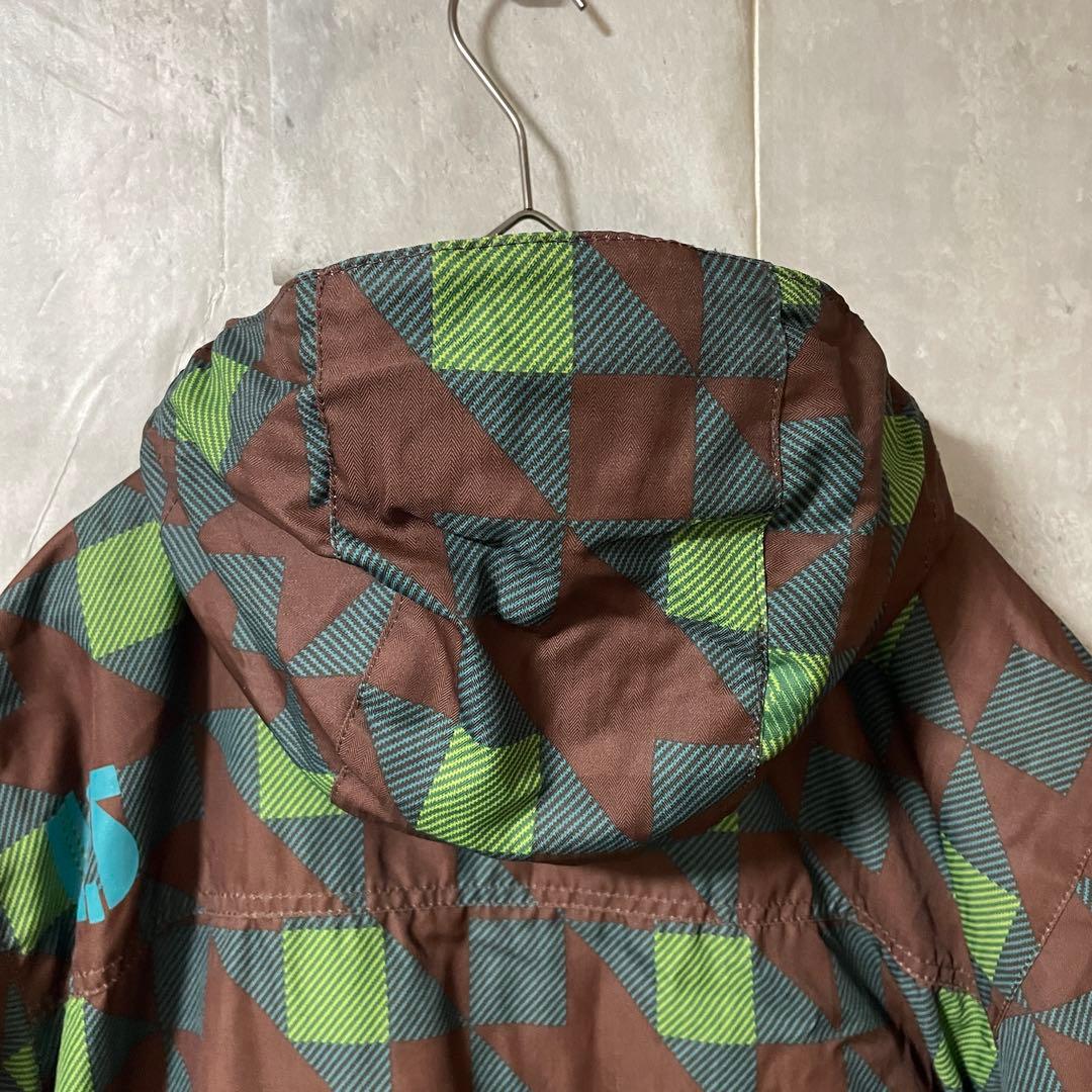 Burtonバートンスキーウェアスノーボードジャケットパーカーフードチェック総柄