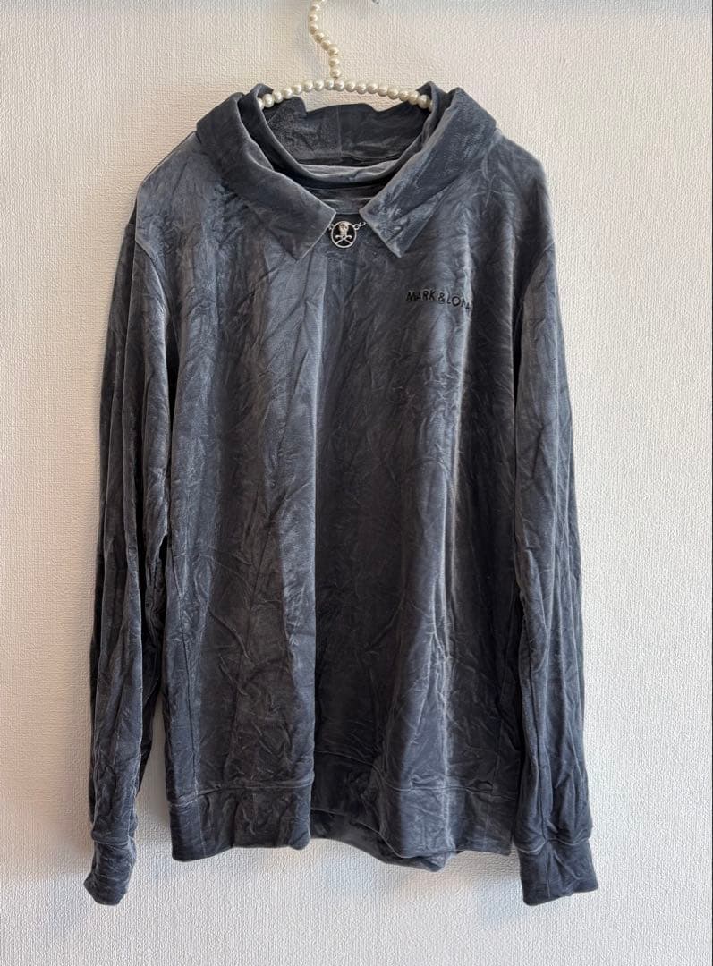 マーク&ロナ ベロアシャツ 定価39,600円 48（L）グレー