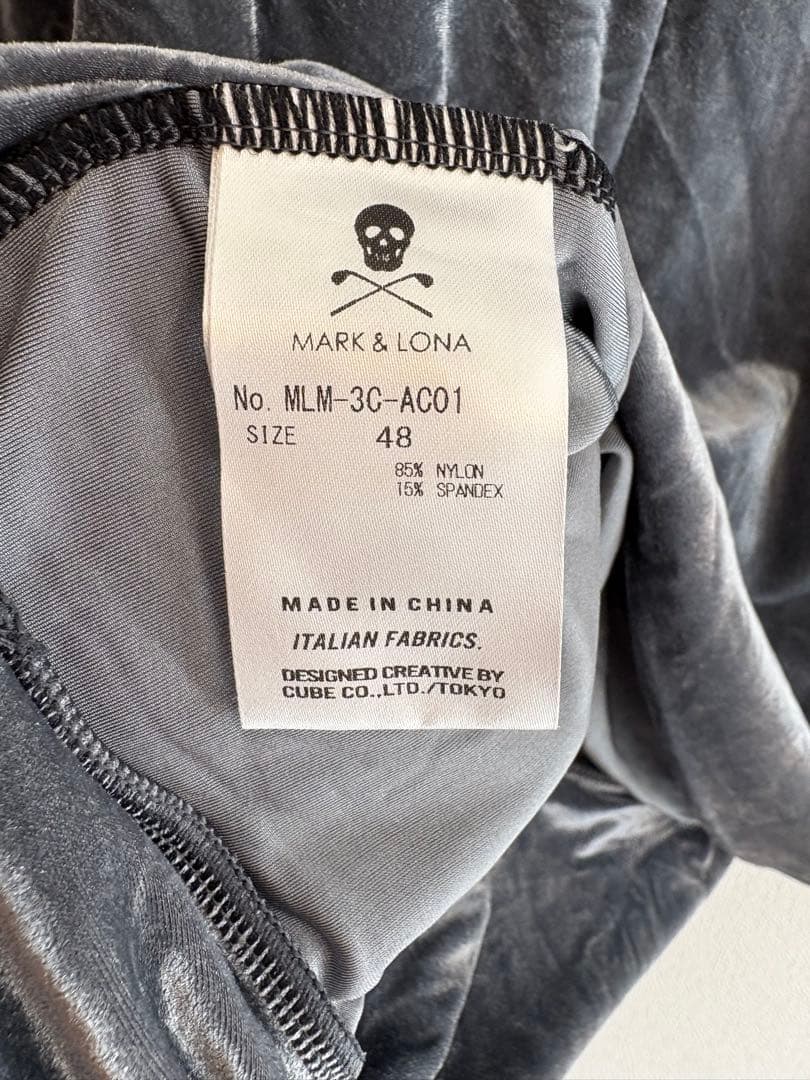 マーク&ロナ ベロアシャツ 定価39,600円 48（L）グレー