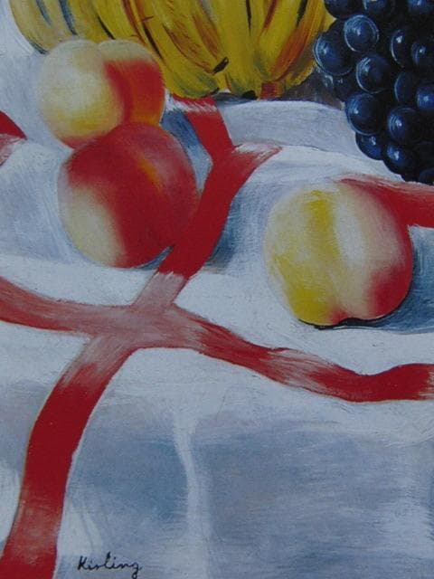 モイズ・キスリング、【果物のある静物】、希少な画集画、新品高級額 額装付
