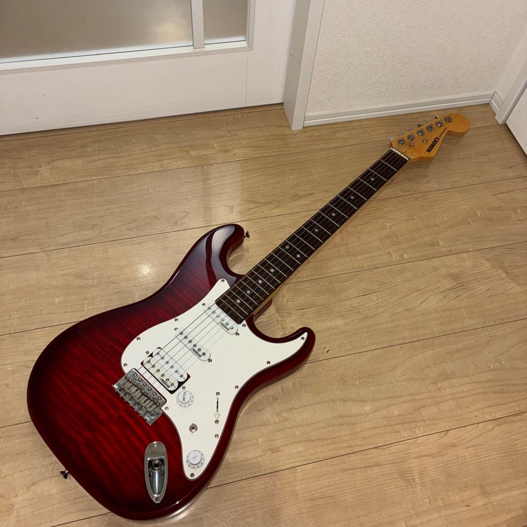 安い調整済み　極美品　バスカーズ　ストラトキャスタータイプ動作良好　SSH 虎目