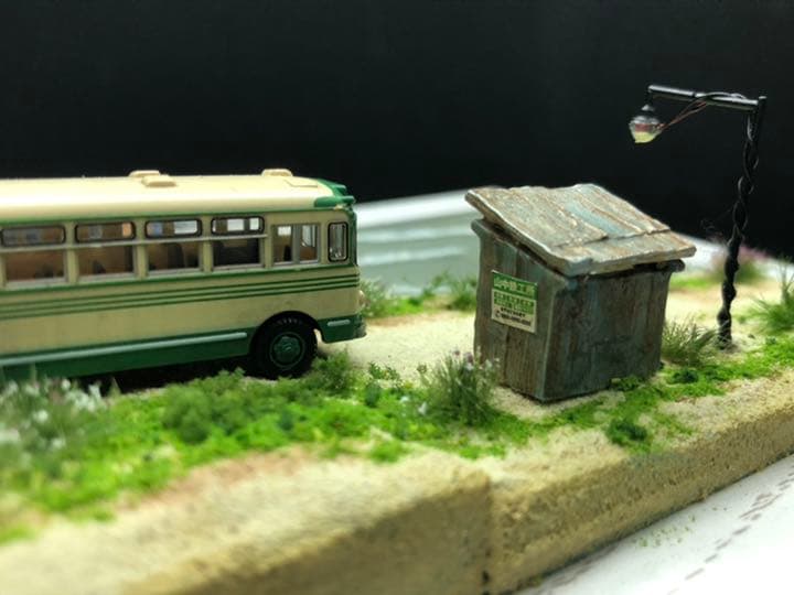 海が見えるバス停　ジオラマ