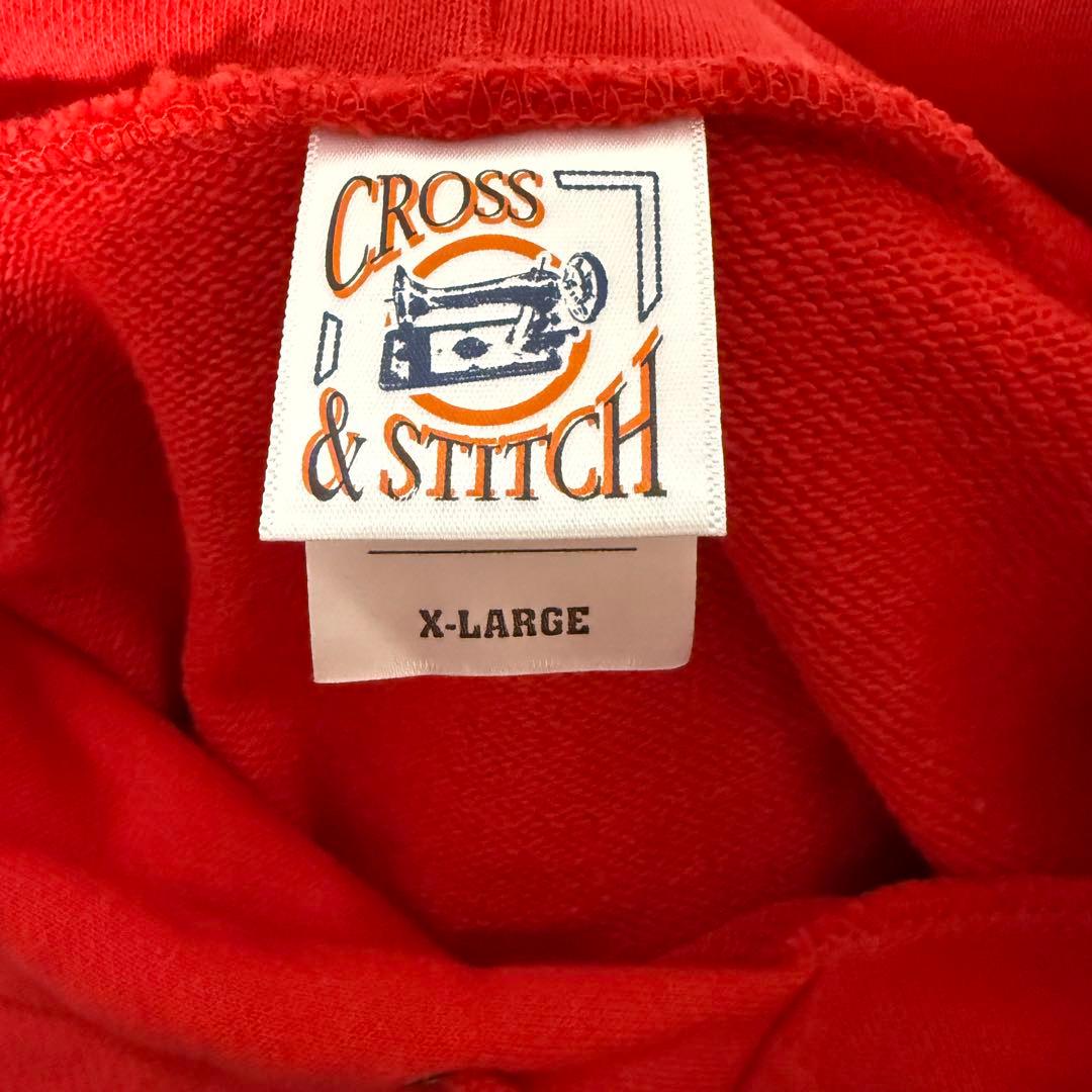 サバシスター　ロゴパーカーRED サイズXL