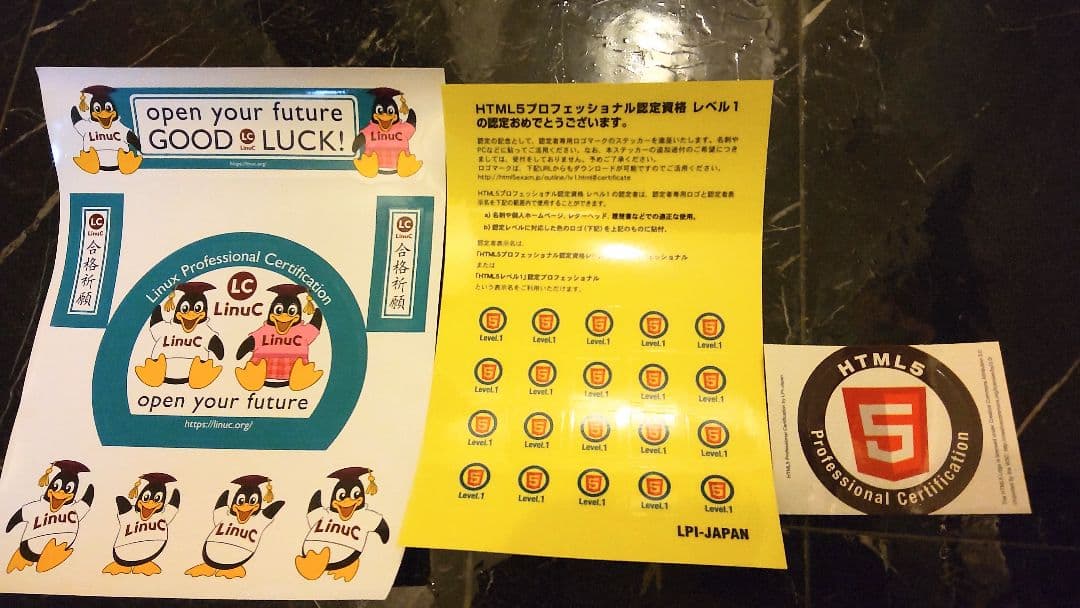 非売品 HTML5プロフェッショナル認定試験 レベル1 認定者専用ロゴステッカー