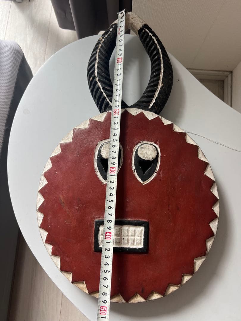 バウレ族 ゴリマスク 赤色 アフリカ仮面 民族美術