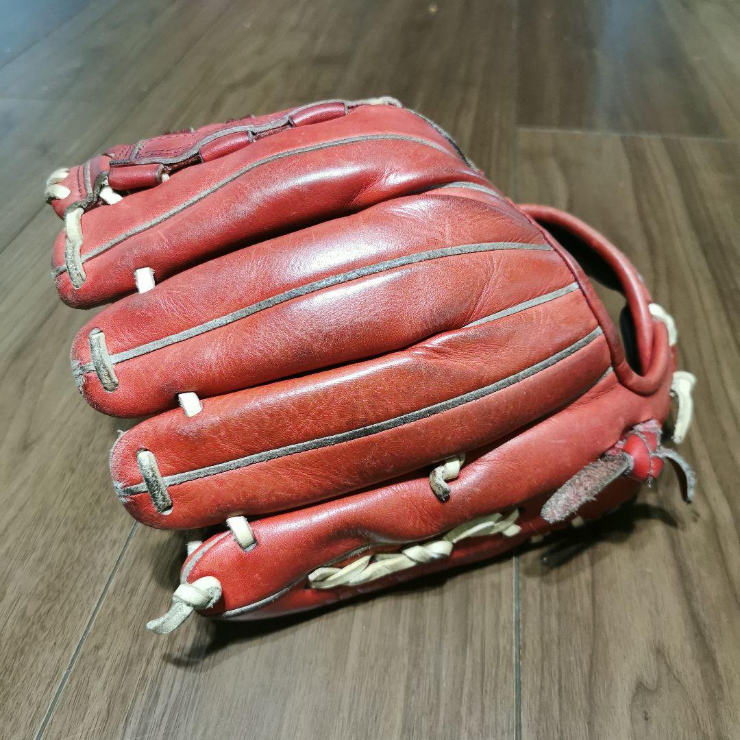 ZETT NEO STATUS VL野球グローブ 赤オレンジ少年用