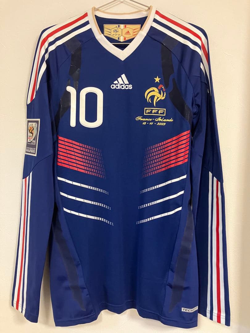 選手用フランス代表ベンゼマ選手techfit長袖ユニフォームwc予選2010
