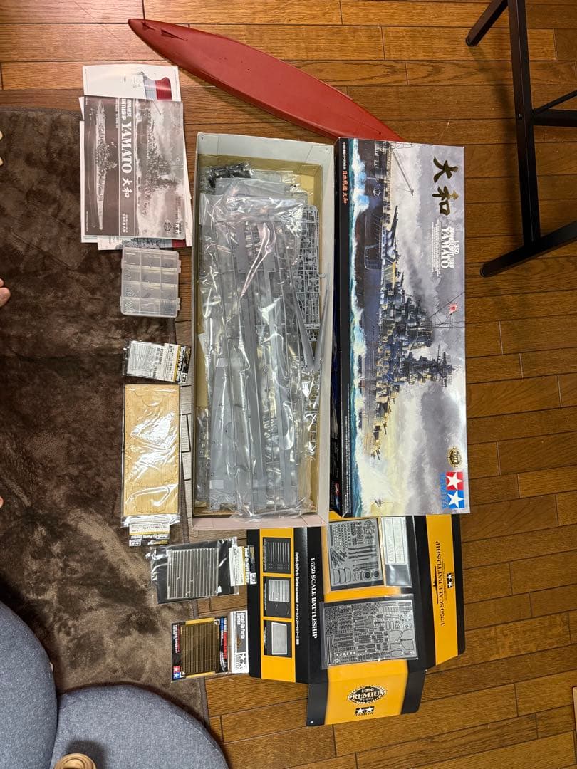 タミヤ No.25 1/350 戦艦大和 ディティールアップパーツ完備　未完成