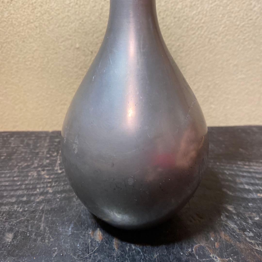 錫徳利B京錫源製　8cm18cm 461g