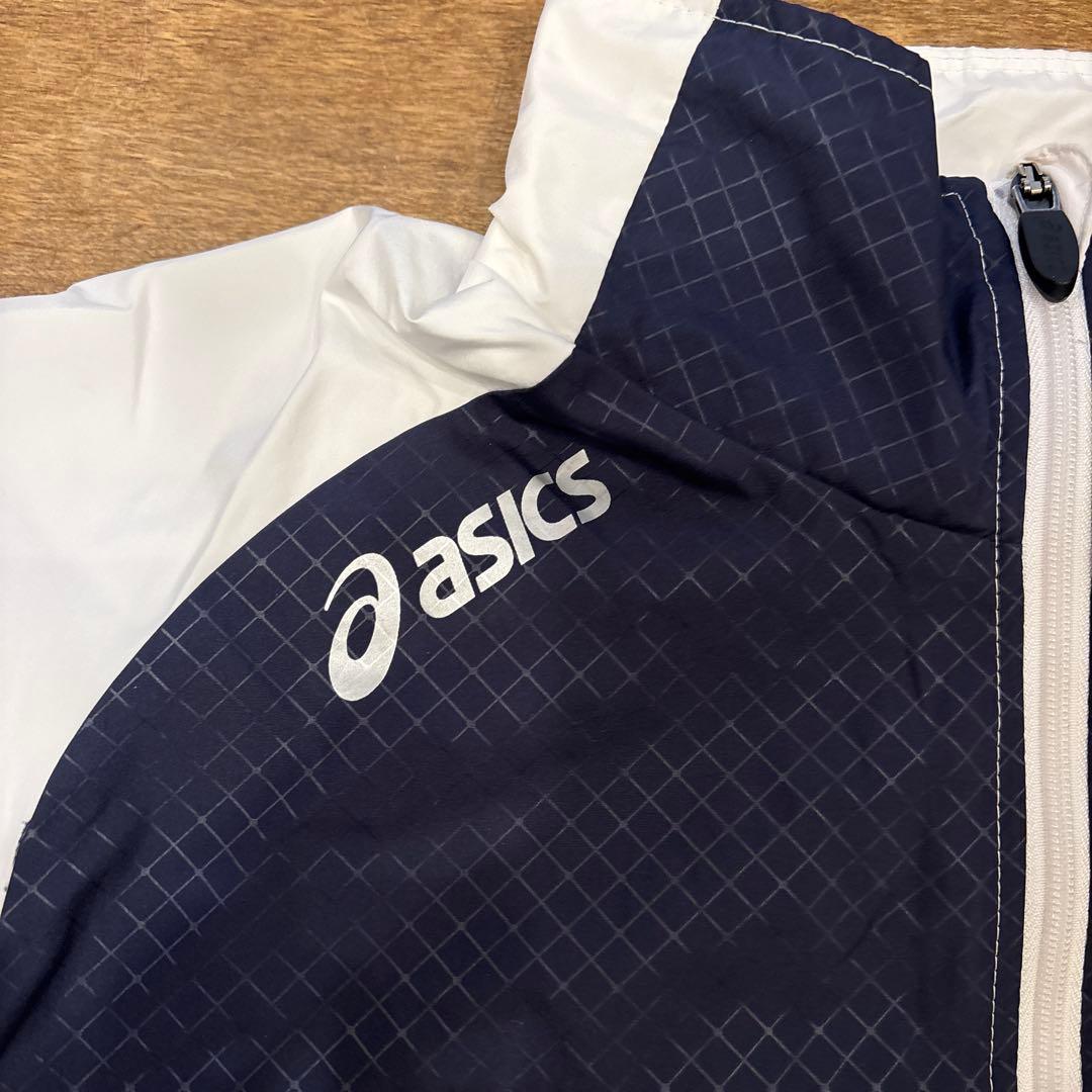 【美品】アシックス A77 ピステ上下 ウィンドブレーカー 中綿 裏起毛 L