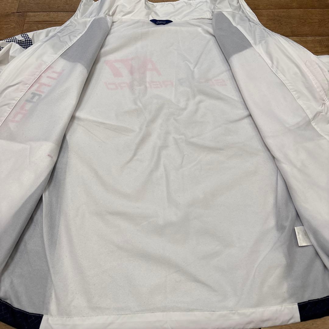 【美品】アシックス A77 ピステ上下 ウィンドブレーカー 中綿 裏起毛 L