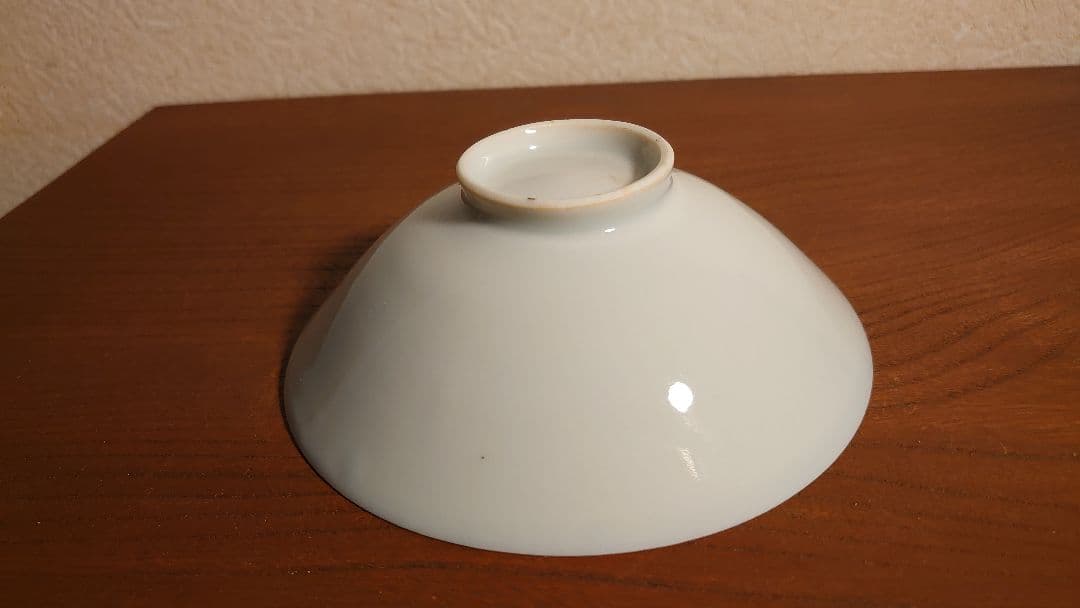 李朝　古染付　染付　華の図　古玩　平茶碗　茶道具　菓子鉢　１客