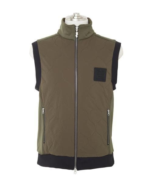 新品☆ダンスウィズドラゴン ドライ&フリーモーションキルトベスト☆カーキ☆XL②