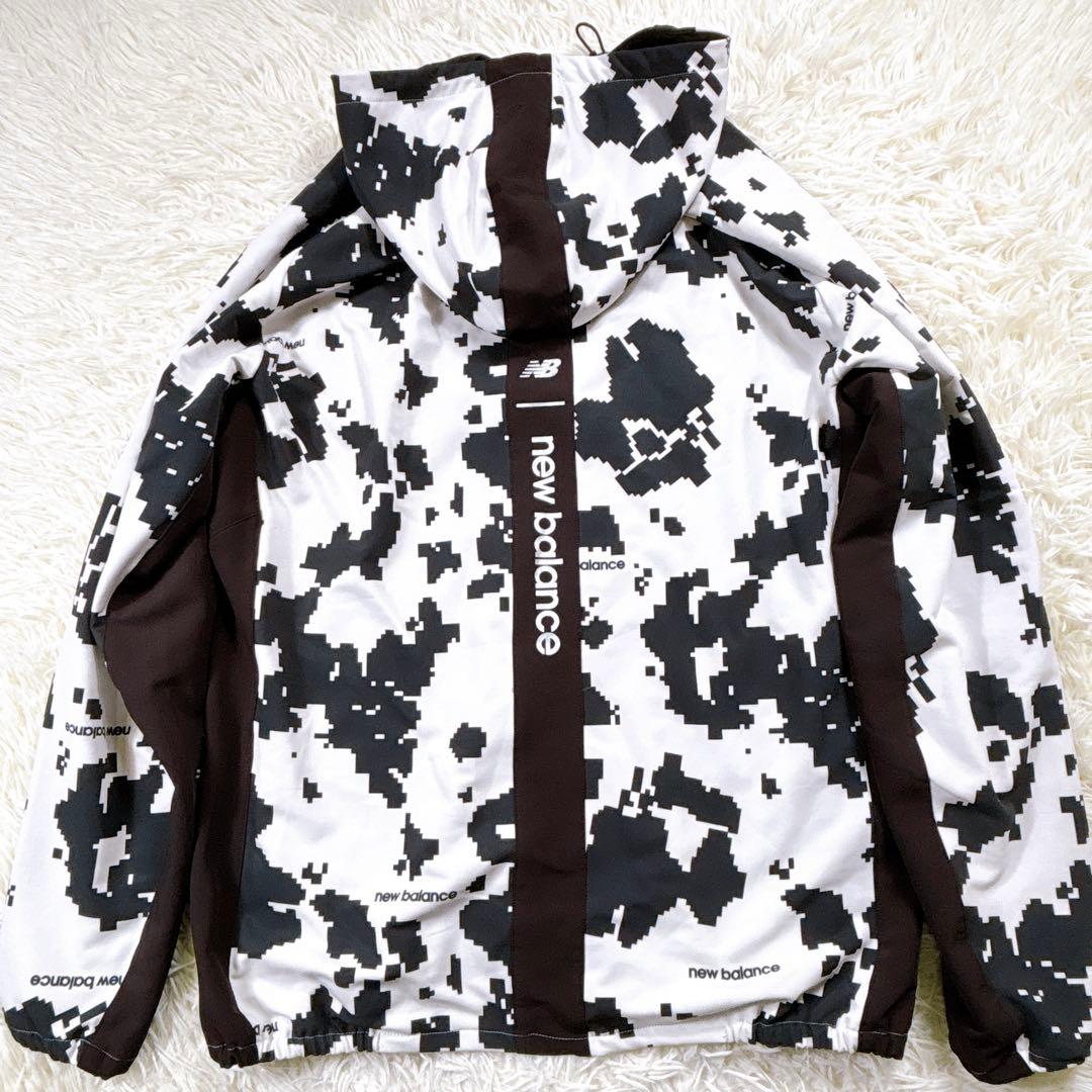 【メンズ5⭐️美品】ニューバランスゴルフ　FZフーディ　ナイロンジャケット　総柄