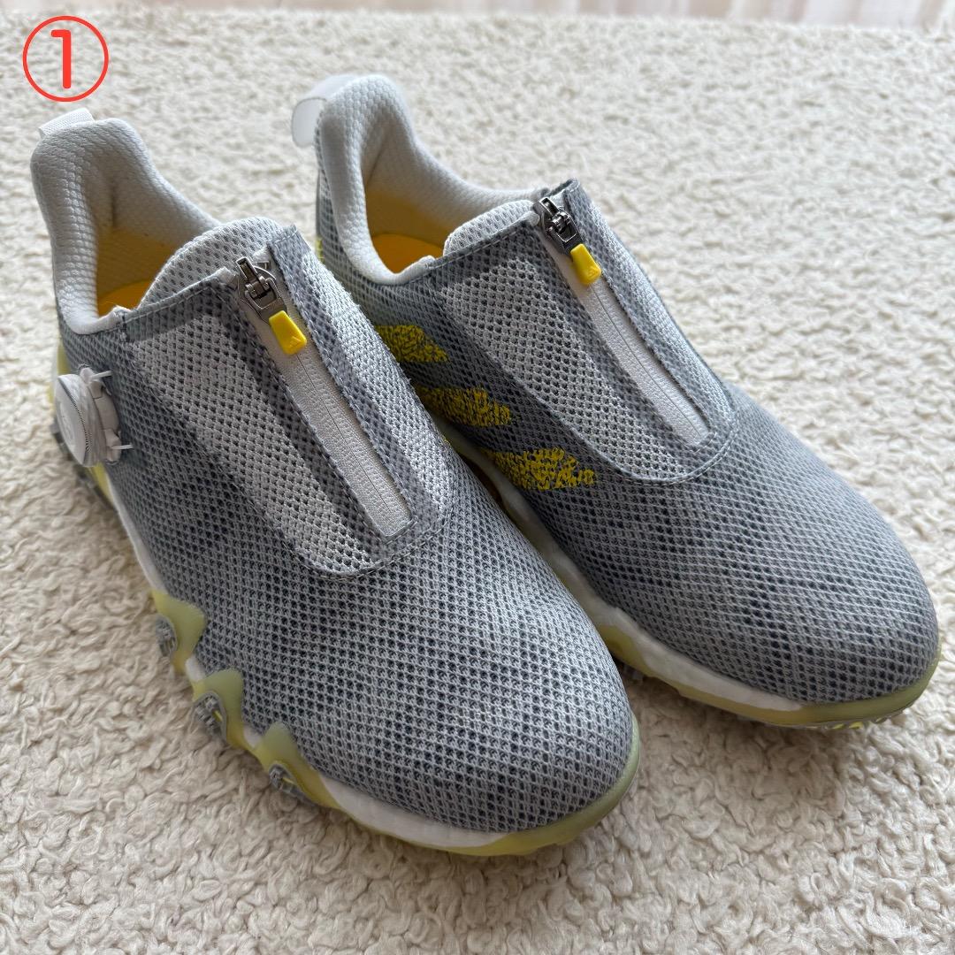 【中古】24cm 3足 ウィメンズ ゴルフシューズ アディダス コードカオス22