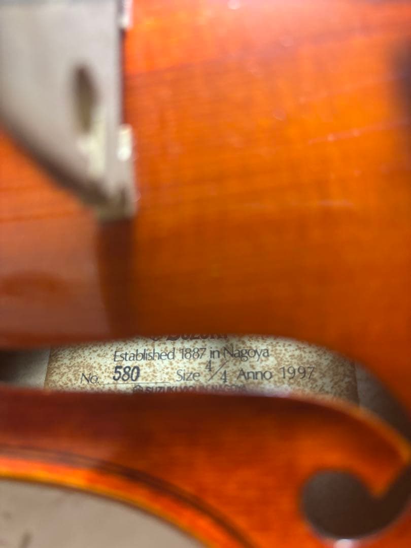 【makami】スズキバイオリン No.580 4/4 1997年製