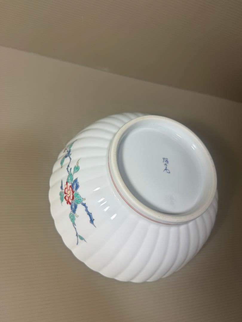 2114 有田焼　花鳥　金彩　大鉢