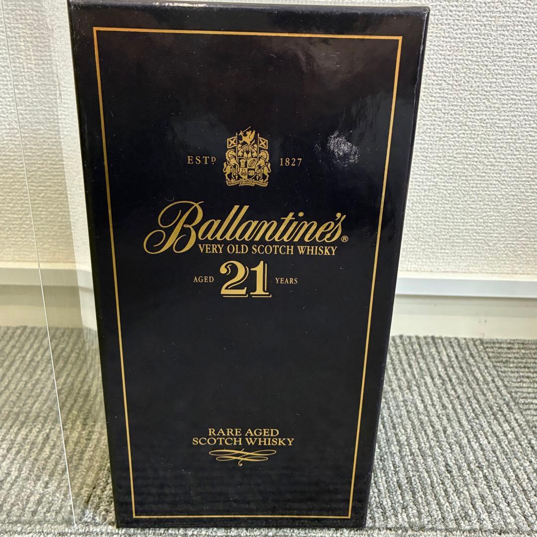 バランタイン21年スコッチウイスキー 未開封　陶器ボトル　箱/プラカバー付