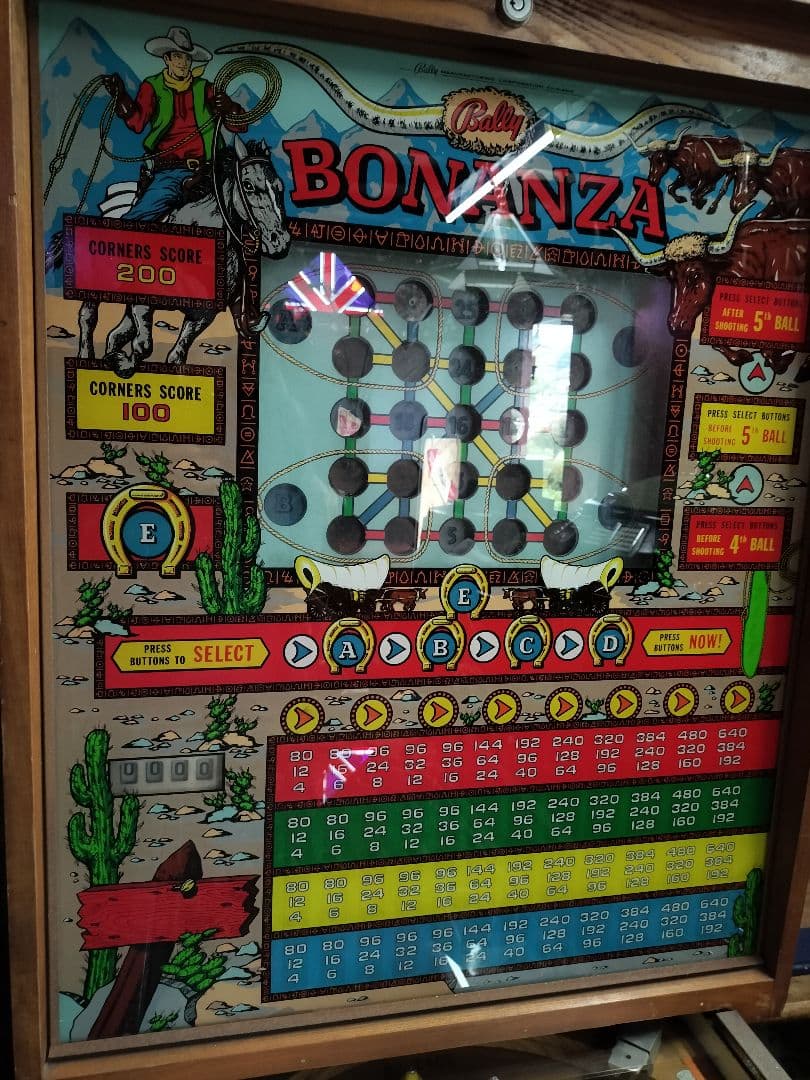 Bally BONANZA ビンゴゲーム ピンボール　ヘッドのみ 部品多数 照明