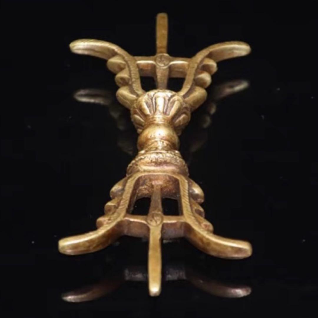 希少造形　金剛杵　三鈷杵　法具　密教　ビンテージ　バジュラ　仏教美術