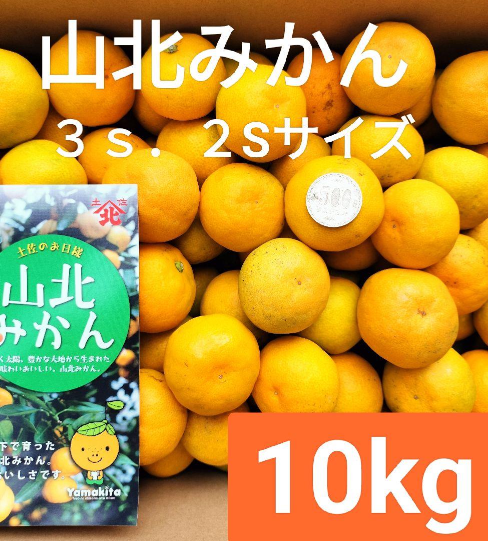 高知産　約１０ｋｇ　甘い露地山北みかん　２Ｓ３Ｓ　秀品　北海道沖縄発送不可