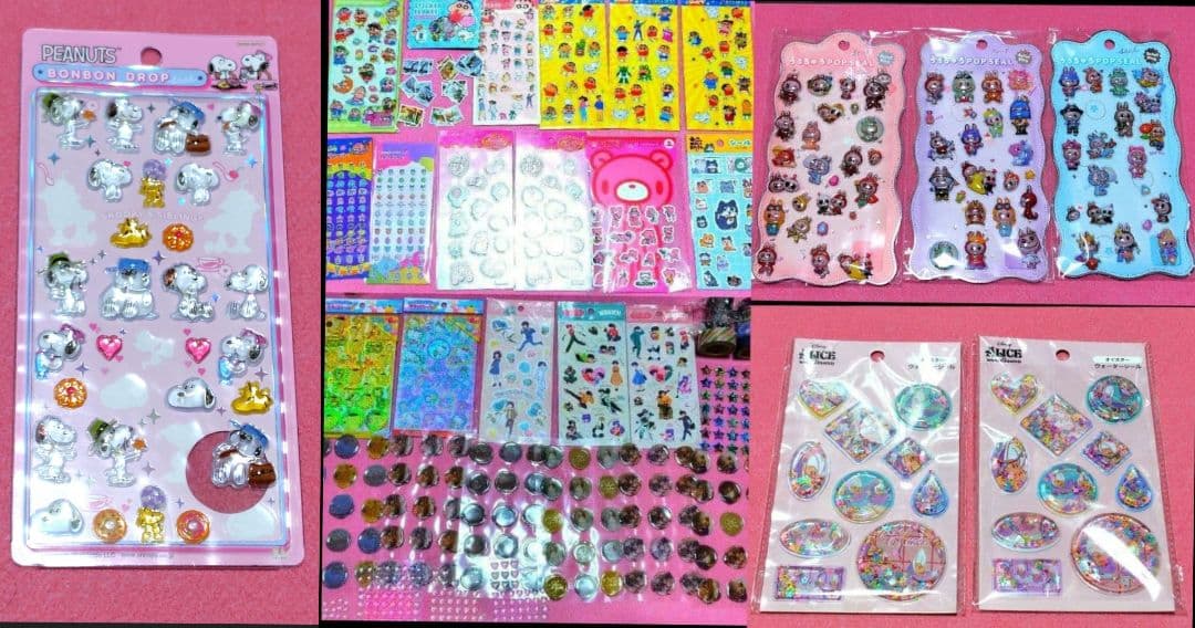 【300枚以上セット】ウォーターシール ボンボンドロップシールスヌーピーサンリオ