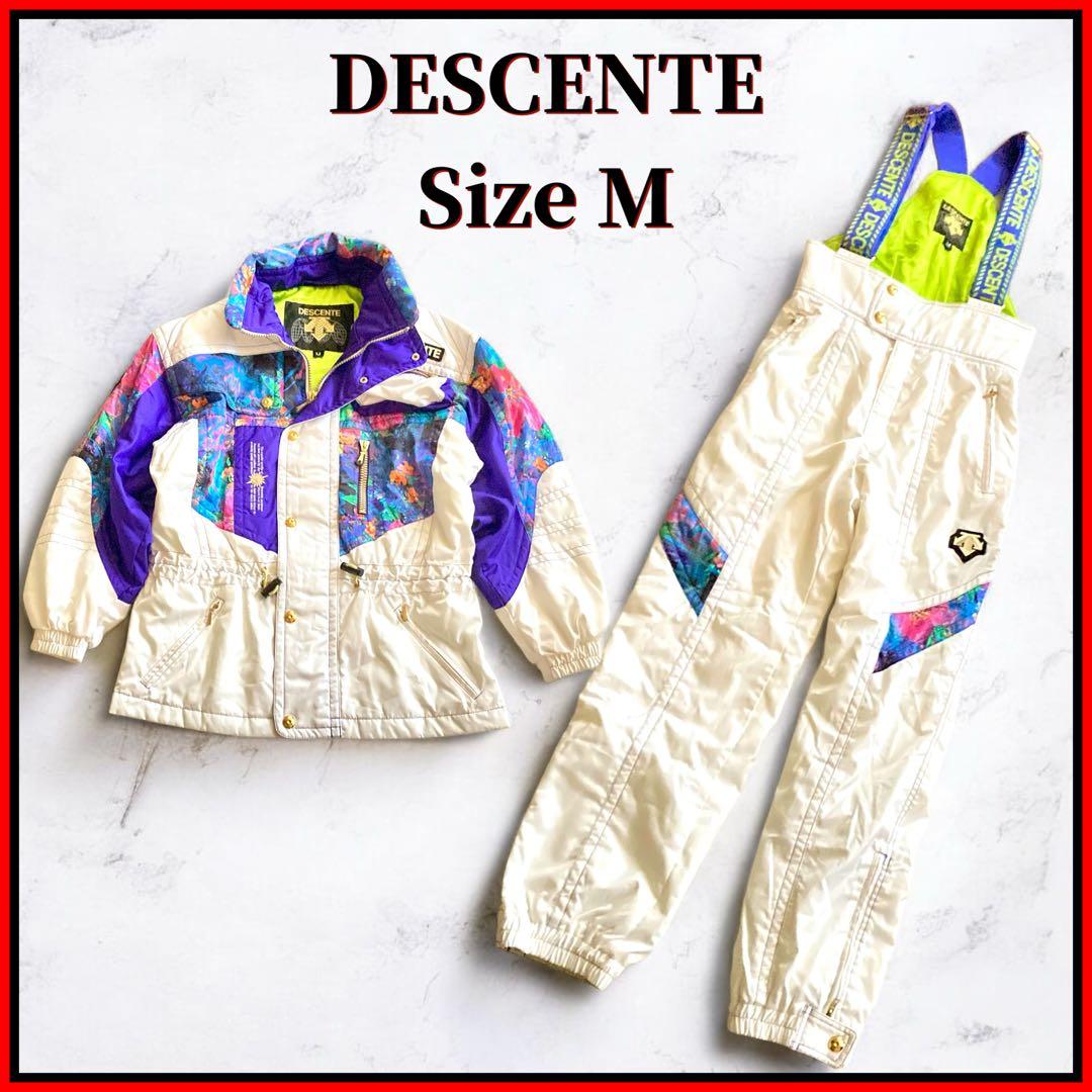 【美品 お値下げ】デサント スキーウェア 上下 M 手袋付 DESCENTE