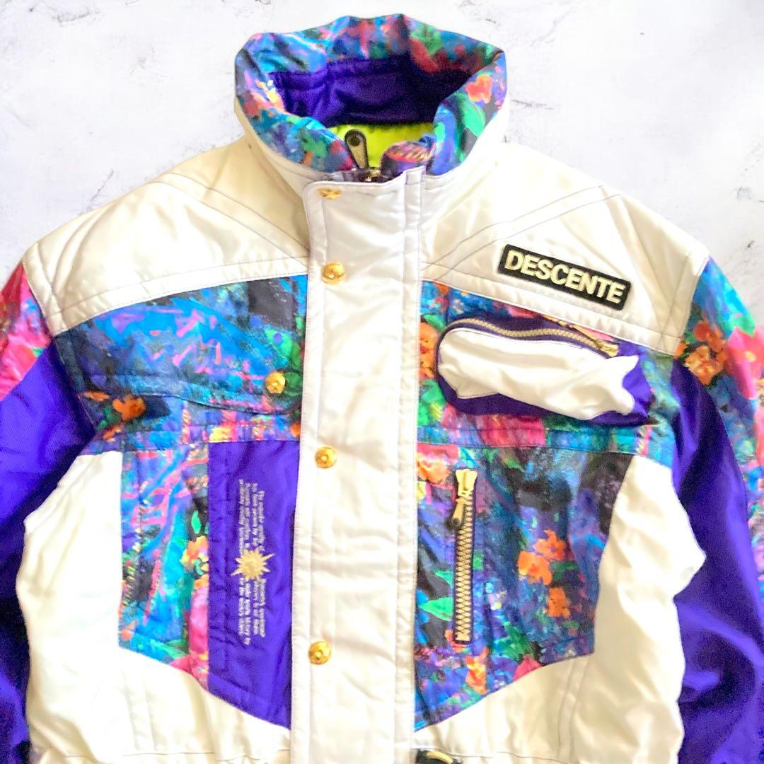 【美品 お値下げ】デサント スキーウェア 上下 M 手袋付 DESCENTE