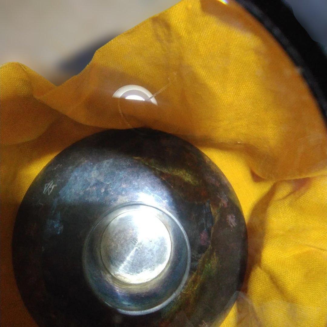 昭和レトロビンテージ京美堂 銀製品銀杯純銀刻印有り 保証書木箱付き(新品未使用)