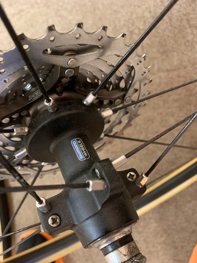 シマノホイールWH-7701、９速、チューブラー前後セット