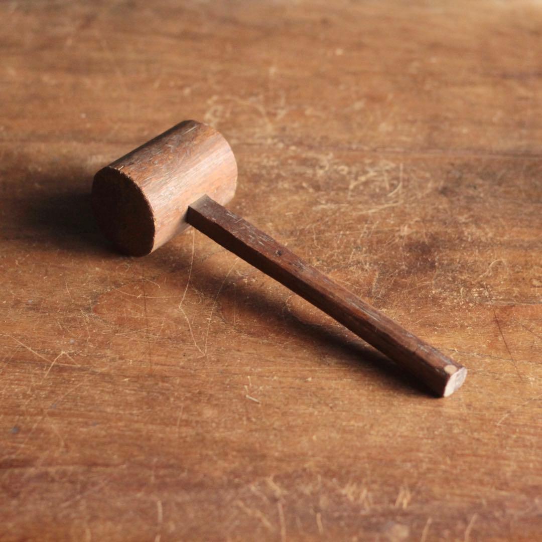 古い 佳き木肌 木鎚 古道具 アンティーク オブジェ