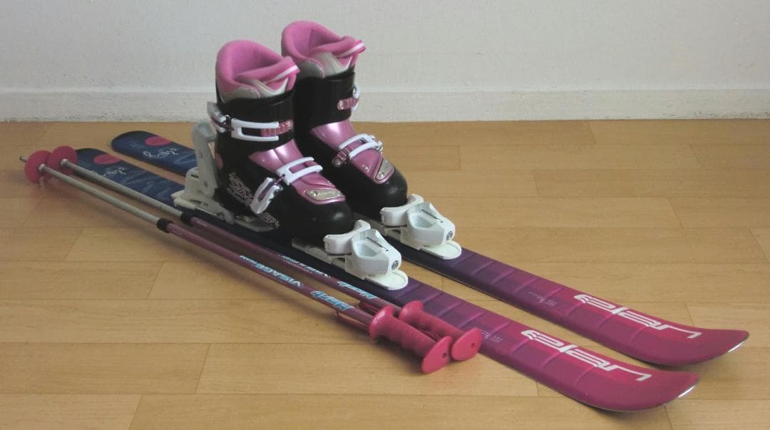 ■■送料無料■ELAN■子供用スキーフルセット■板120靴22■WAX済■■