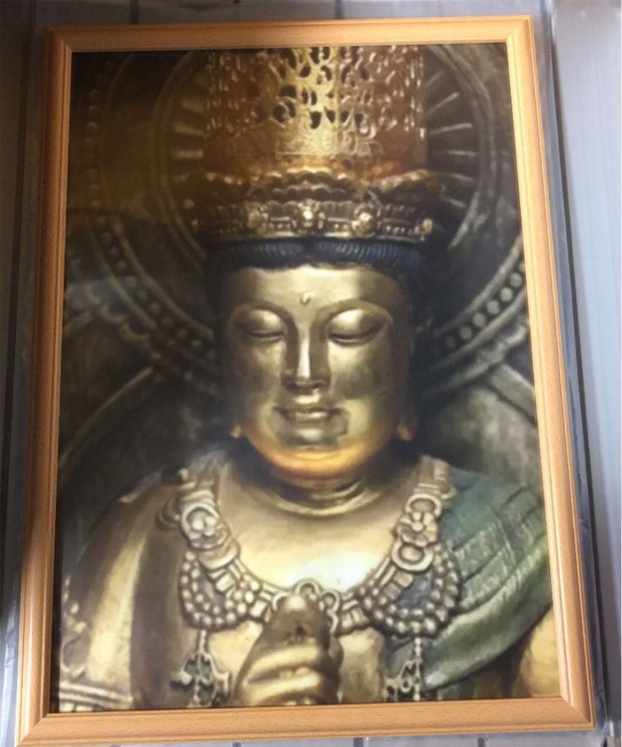 極上…‼️大日如来仏像坐像‼️写真A2サイズ…正面写真撮影‼️写真フレーム付き…