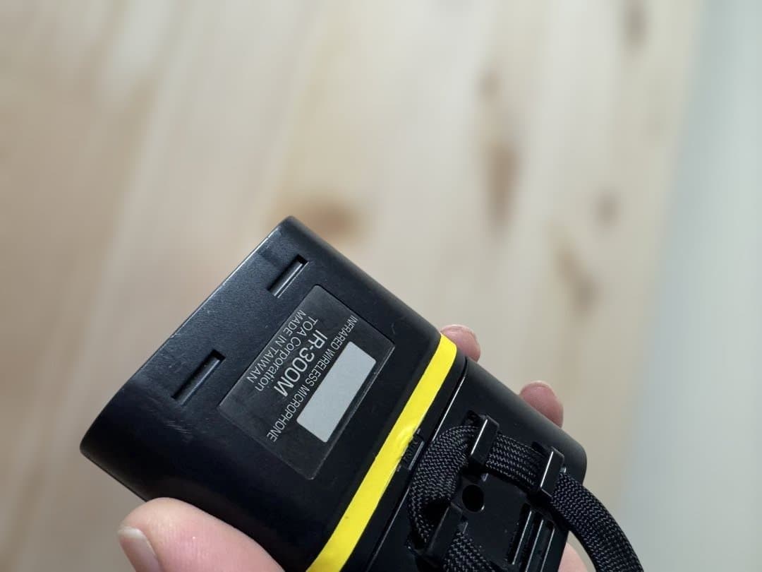 TOA IR-300M赤外線ワイヤレスマイク ハンズフリー型 美品 返品対応あり