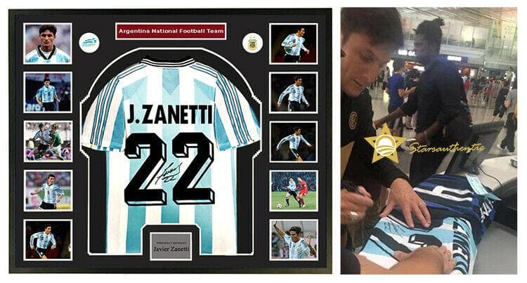 直筆サイン入りユニフォーム ハビエル・ザネッティ アルゼンチン代表 サッカー