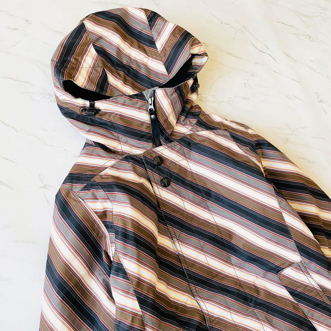 4357【新品タグ付き】バートン スノボウェア ジャケット ストライプ柄