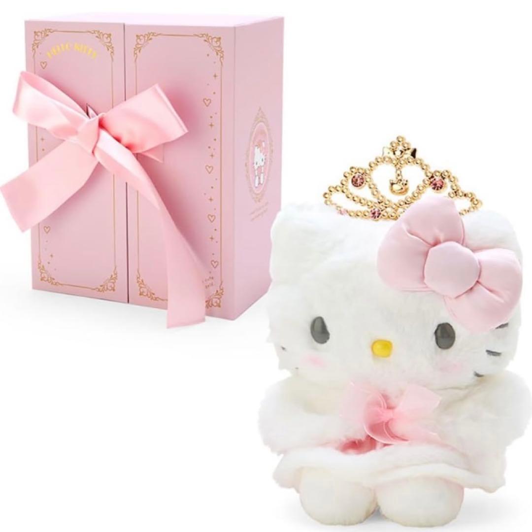 キティちゃん　ぬいぐるみ　ティアラキティ/ショートケーキ/世界のハローキティ