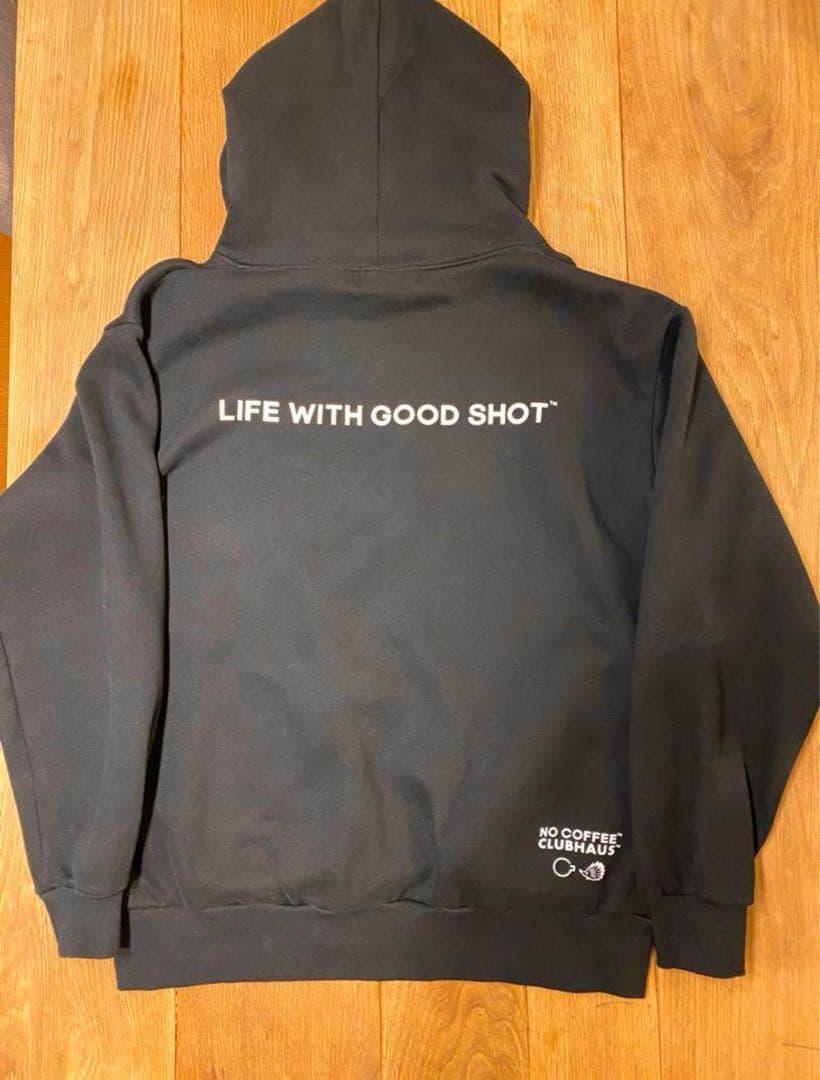 NO COFFEE × CLUBHAUS NO GOLF フーディー　サイズL