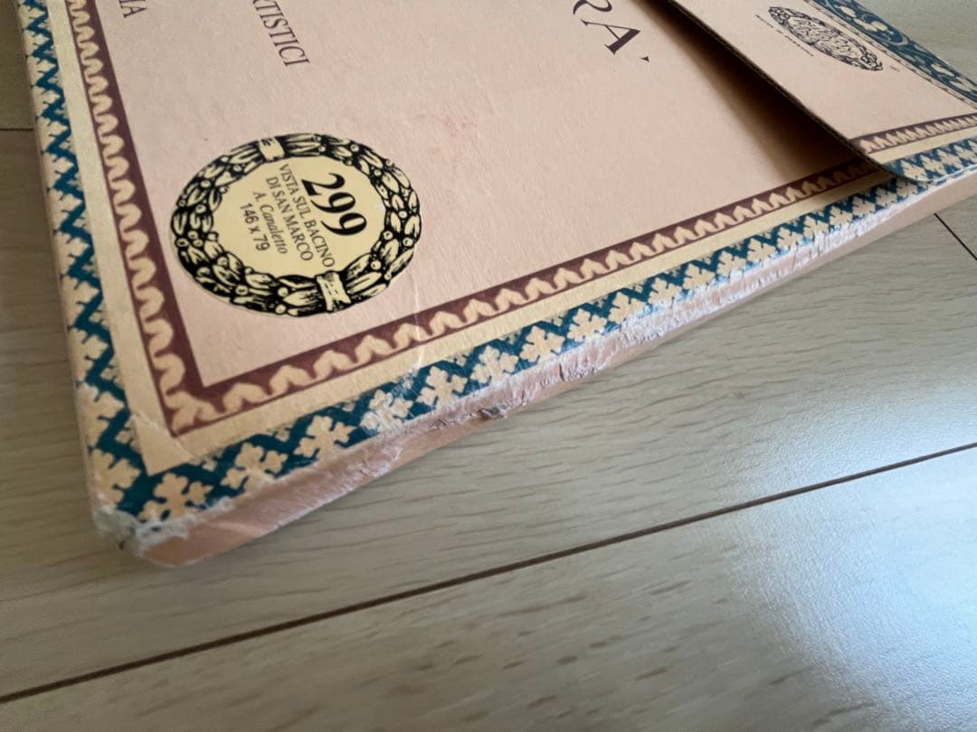 フィレンツェ製　カナレット《サンマルコ広場》　大判布製複製画約79×145cm