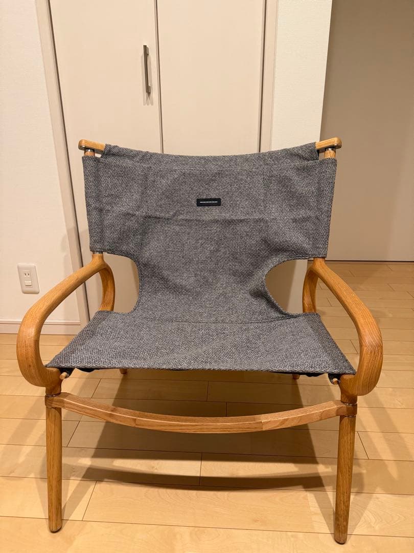 ikiki グランドチェア　オーク ファブリック テクスグレー