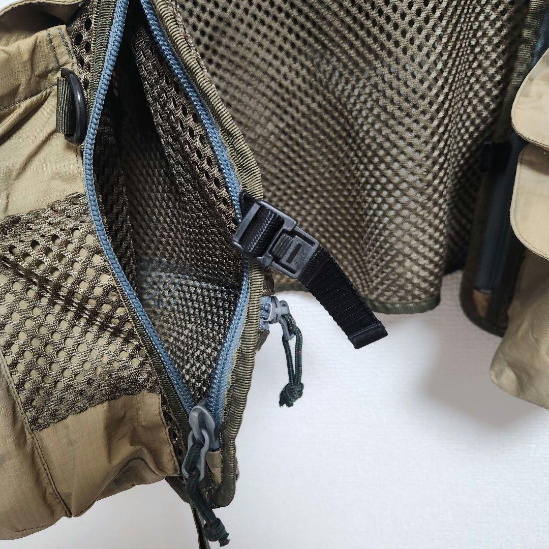 Patagonia メッシュフィッシングベスト ベージュ ブラウン　バーチカル