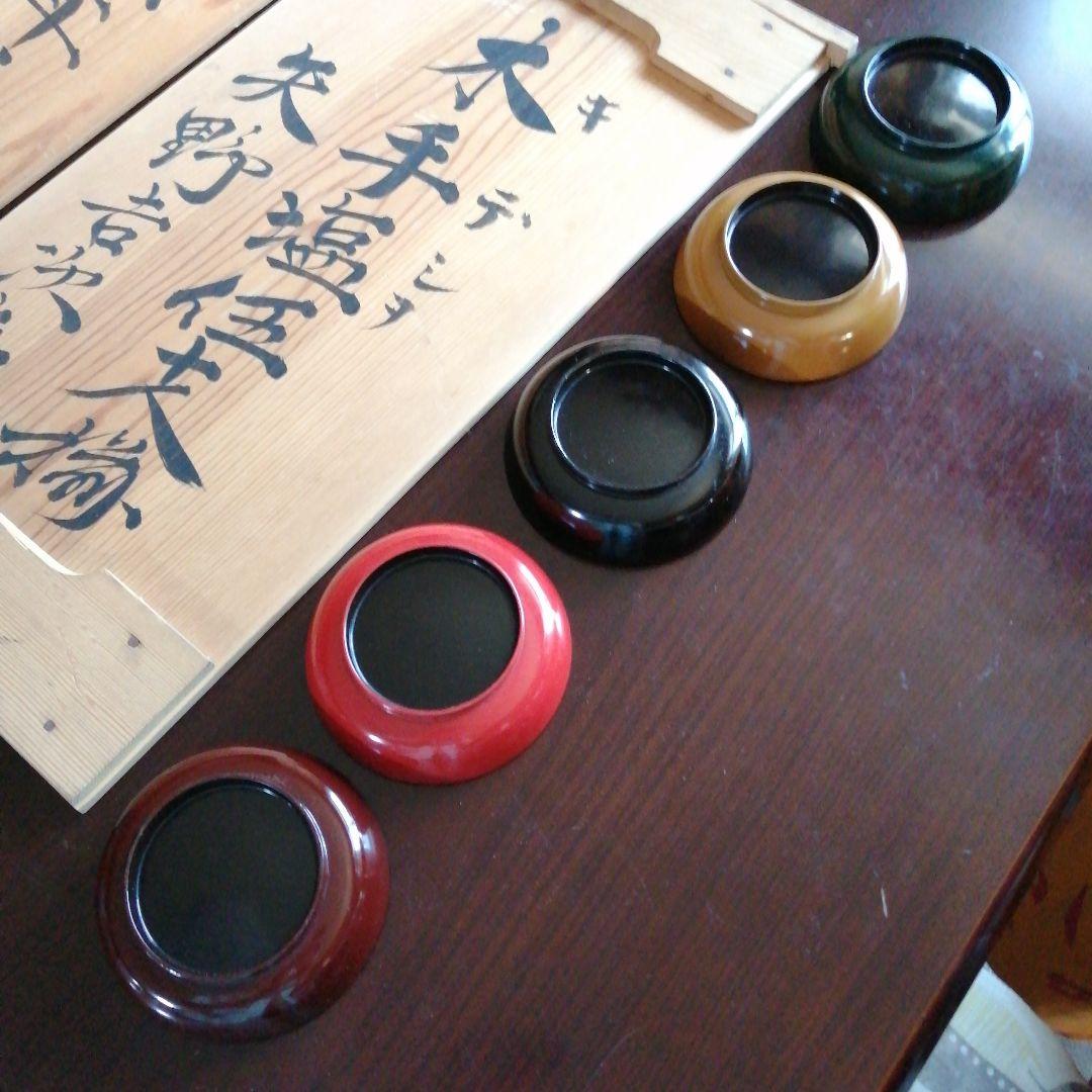 輪島塗　木手塩皿　50枚　10.5cm　明治期