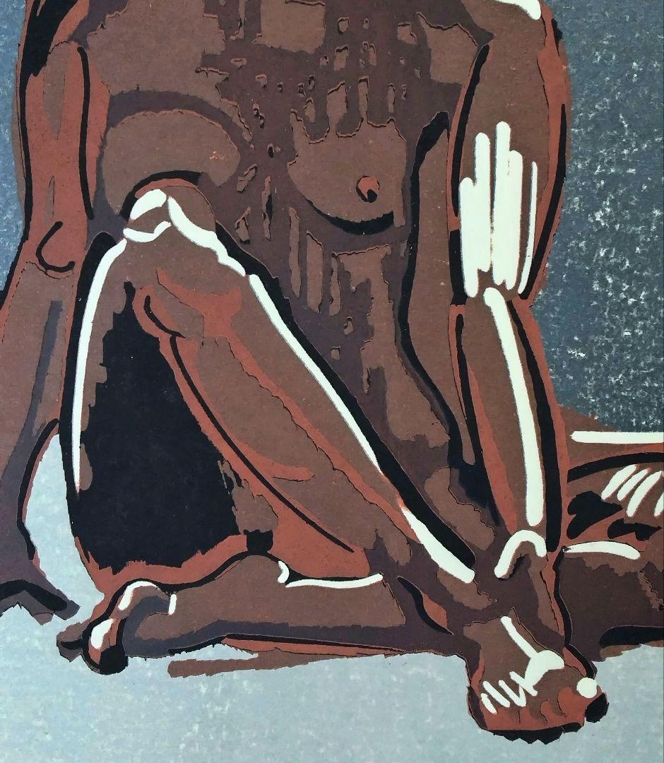 城所 祥 版画 「 裸婦Ⅲ-79 」 ED：5/14 サイン有り。