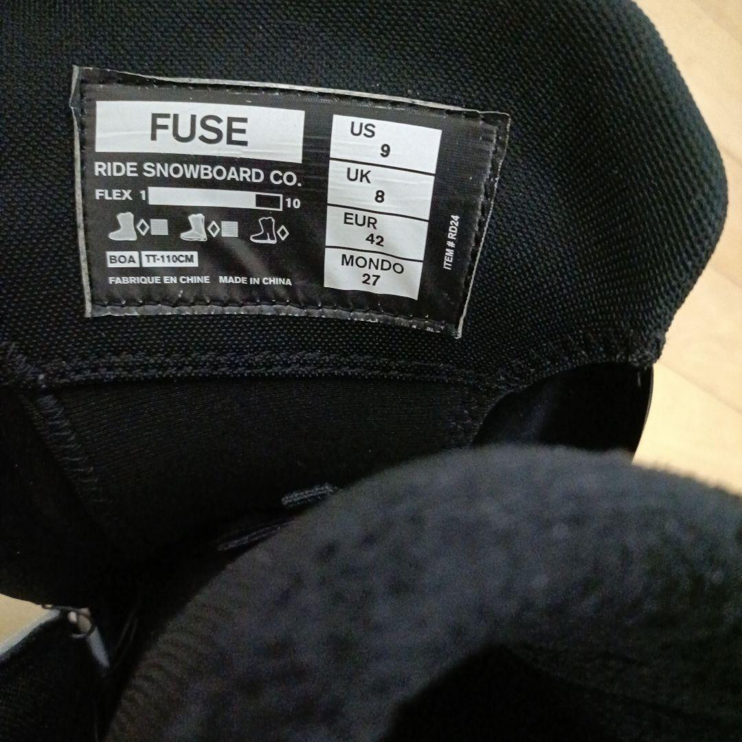 中古　24-25 RIDE FUSEスノーボードブーツ 27cm　グラトリ