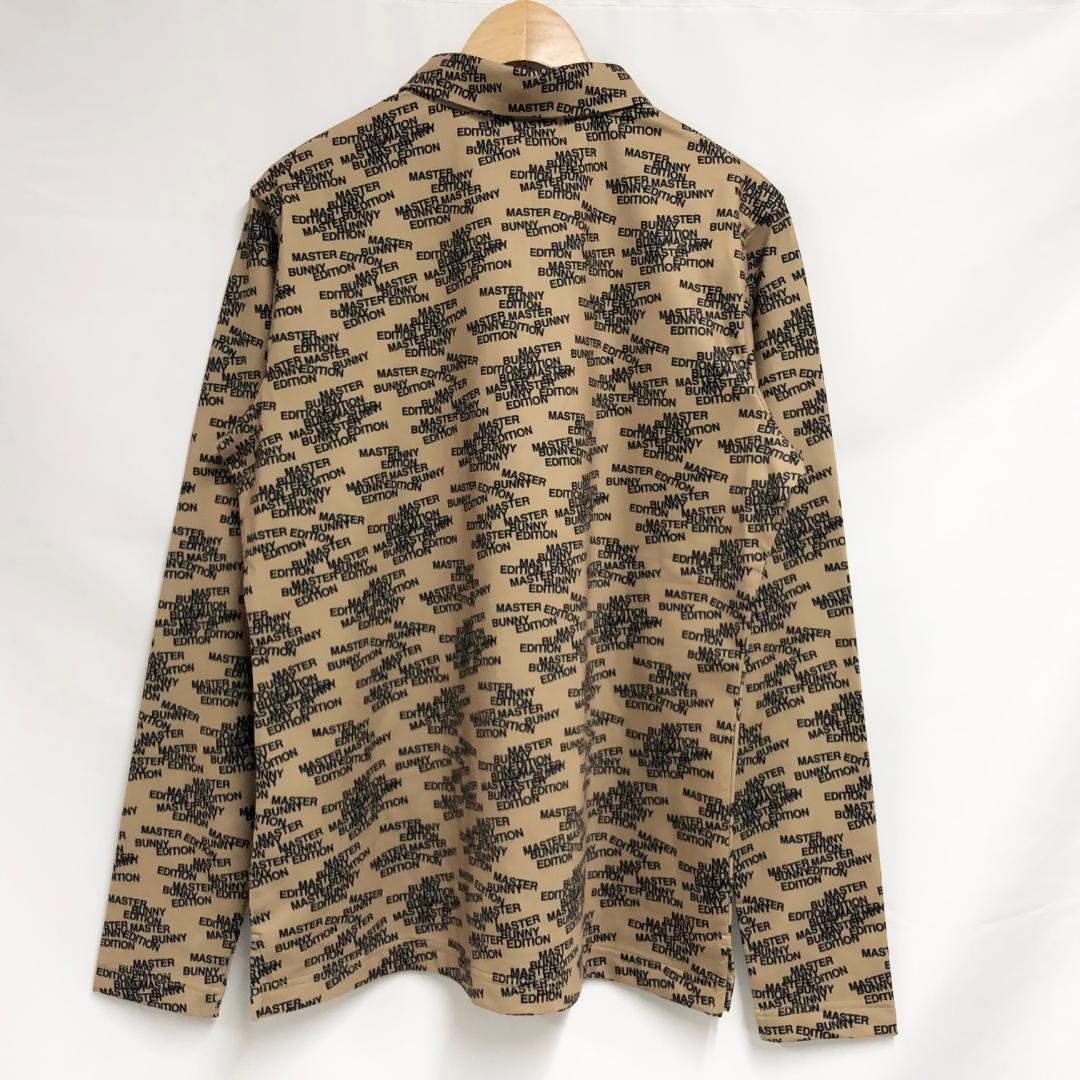 ○★新品未使用　マスターバニーエディション　ロゴ総柄　長袖ポロシャツ　2　茶系
