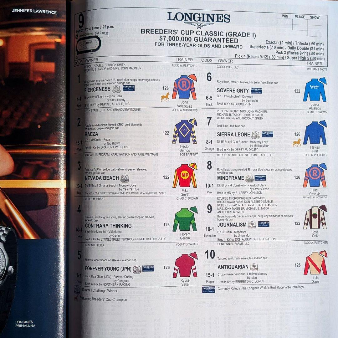 フォーエバーヤング BCクラシック 単勝馬券 パンフレット 写真セット