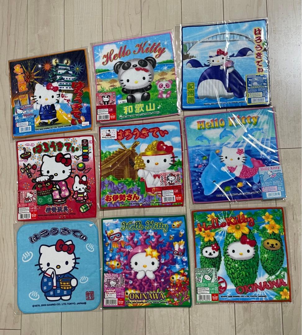 未使用 ハローキティ 地域限定デザインタオル 51枚セット