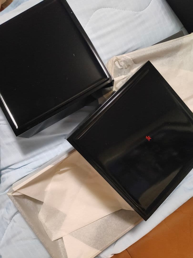 JUNKO Koshino お重 漆塗り ロゴ入り 黒 ヴィンテージ