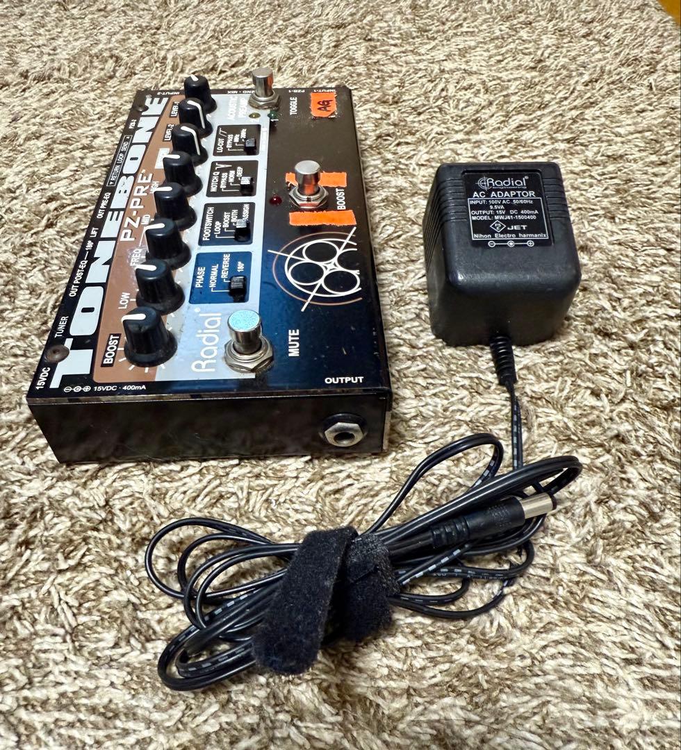 Radial PZ-Pre アコースティックプリアンプ　DI ACアダプター付き