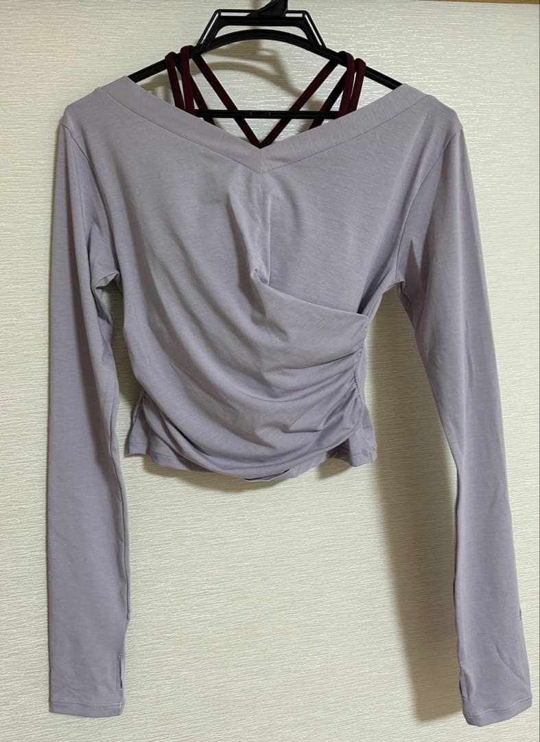 スカーラ ギャザークロス ロングスリーブ トップス & GU バッククロスブラ